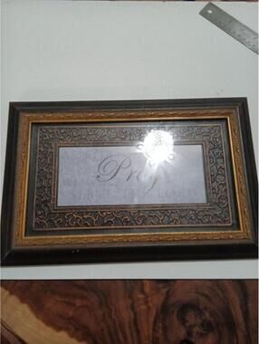 Ornate Decorative Picture Frame with "Pray"  15x10